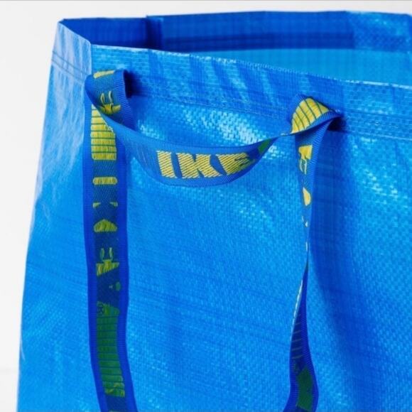 IKEA Blue Tote Bag Set Of 2 New 19 Gallon Reusable - Picture 6 of 6